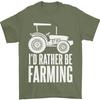 Id Rather Be Farmer Farming Tractor Mens T-Shirt 100% Cotton