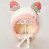 Lovely Fleece Fruit Ear Hat Winter Soft Baby Beanie Cap Thick Warm Ear Protection Hat Boys Girls