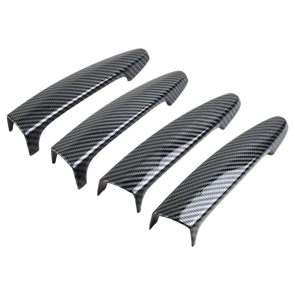 4pcs Carbon Chrome Car Door Handle Cover Trim Sticker Styling Auto Accessories For BMW E87 E90 E91 E92 E93 F30 X1 X2 X3 X4 X6