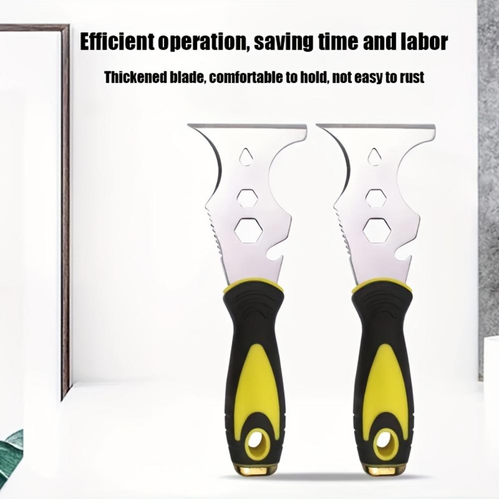 15-In-1 Paint Scraper Set with Soft Grip with Hammer Head - The Ultimate Versatile Tool for Wood, Wallpaper, Cement and More!