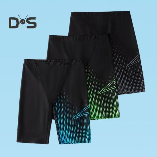 Men Swimming Trunks Beach Shorts High Elastic Breathable Waterproof Quick Dry Bathing Suit Anti-UV Snug Fit Swimming Trunks