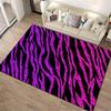 Colorful Zebra Print Carpet In Black and Pink for Modern Decor Suitable for Use As an Anti-slip for Living Room Bedroom Sofas