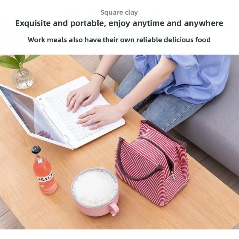 Bolsa de Almoço Bolsa de Mão para Mulheres Bolsa Isolada de Folha de Alumínio Grande Espessa com Bolsa de Almoço Bolsa Portátil para Refeições Bolsa de Almoço para Estudantes