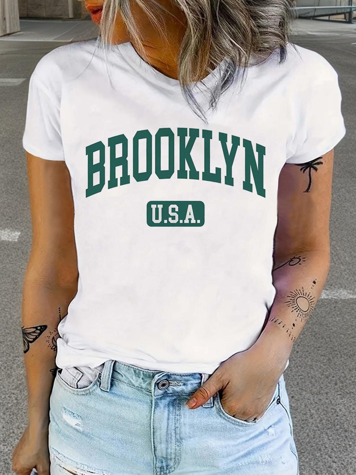Brooklyn USA Graphic Print T-shirt XL