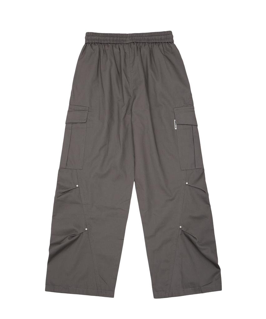 DOUBLE JD Cotton Rivet Balloon Pants (Charcoal)