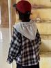 Boy's Spring & Autumn Plaid Hooded Long-Sleeve Shirt Jacket