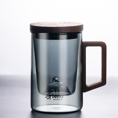 High Borosilicate Glass Tea Separate Tea Cup with Belt Filter Glass Flower Tea Cup Water Cup Originality Tea Making