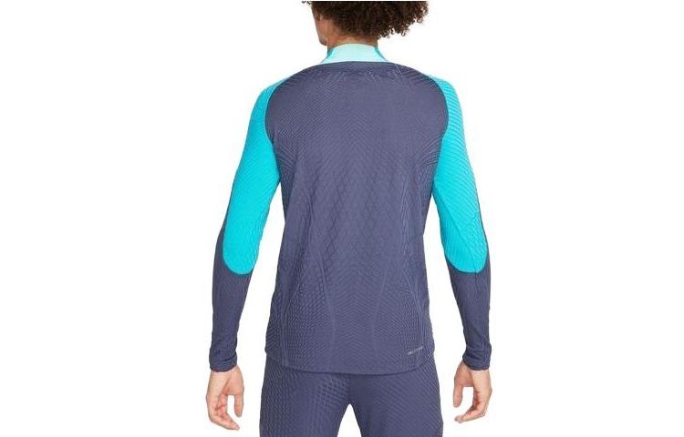 Nike T Shirts Men's Thunder Blue/Light Aqua Green Crew Neck Moderate Straight Fit DZ0692-438