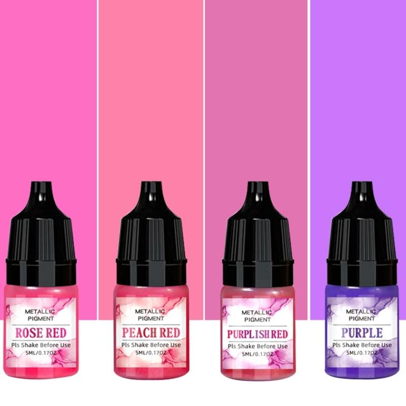 24 Bottles Ink Set Epoxy Resin Dye Jewelry Making Supplies Intense Pigment Colors Suitable for Crafting and Jewelry
