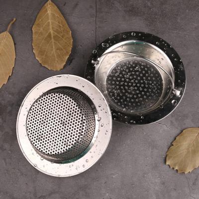 Kitchen Stainless Steel Drain Sewer Sink Strainer Anti-clog Waste Handled Filter