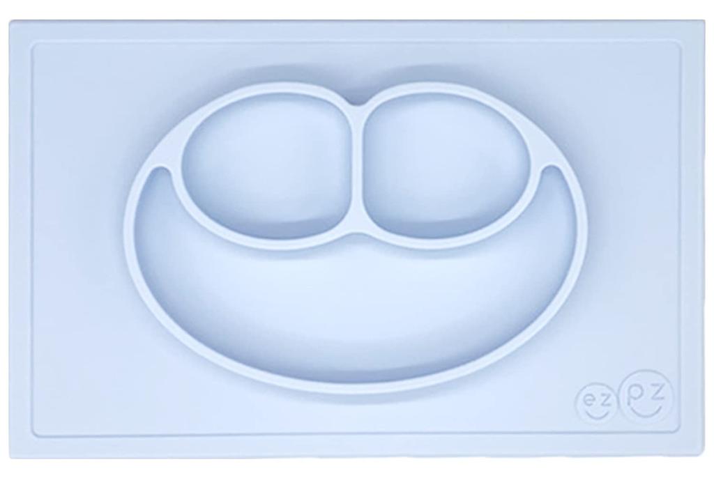 Ezpz Happy Mat Baby Baby Food Silicone Baby Gift Store Exclusive Baby [Slip-Resistant Tableware] Dishes, Plates, (Direct Blue)