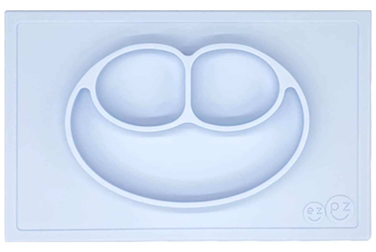 

ezpz Happy Mat Детская Детская Пища Силиконовая Детский Подарок Эксклюзив Детский [Нескользящая Посуда] Тарелки, Тарелки, (Прямой синий)