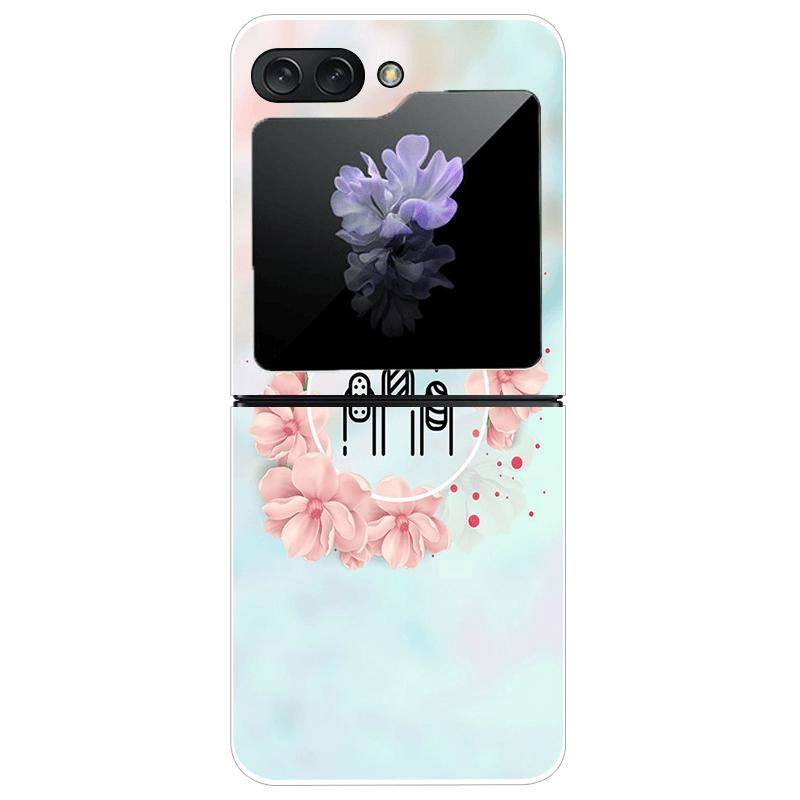 Transparent Case For Samsung Z Flip7 5G Fashion Printing Hard PC Clear Phone Cover For Galaxy Z Flip 7 Protective Fundas Shells