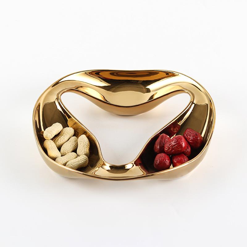 Art Dried Fruit Bowls Irregular Fruit Candy Bowls Snack Plates Hotel Set Creative Exhibition Hall Decorations Storage Tray