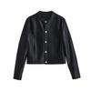 Temperament Long-sleeved Design Leather Jacket Women's Spring and Autumn New Locomotive Thin Fashion Versatile Jacket Short