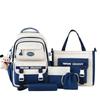 Schoolbag Large Capacity 1011 Nylon Five-piece School Bag Women's Simple Tooling Junior High School Backpack College Style Leisure Backpack