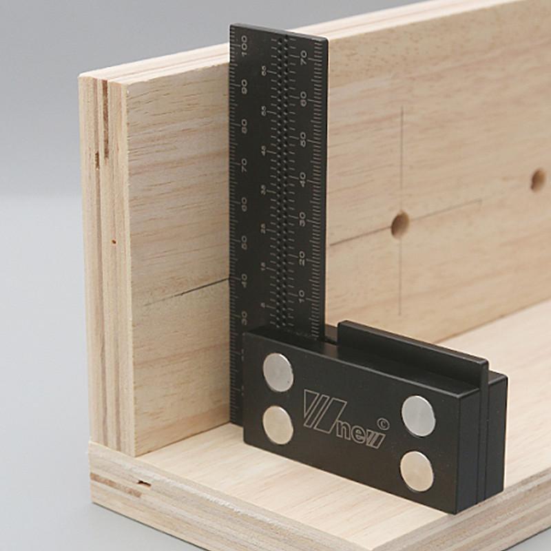Aluminium houtbewerkingsschrijver Meetliniaal voor doe het zelf ingenieurs (8 inch imperial square ruler