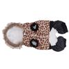 Cane Stampa Leopardo Vestiti Invernali Carino Largo Ispessito Previene la Perdita di Pelo Animale Domestico Cappotto Caldo per Cani Piccoli Medi Stampa Leopardo