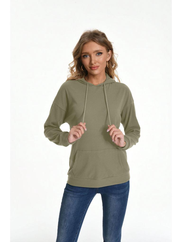 2024 Autumn/Winter Women's Hooded Knitted Pullover Sweatshirt