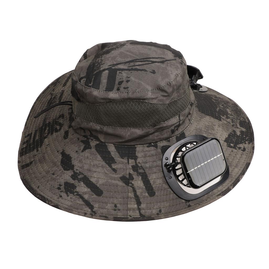 Solar Fan Hat Large Brim Quick Dry Breathable 3 Speeds Wind Long Battery Life Men Sun Hat Solar Fan