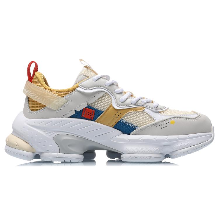 New LINING CF Casual Shoes Women's Low top Ecru/Yellow AGLR118-1