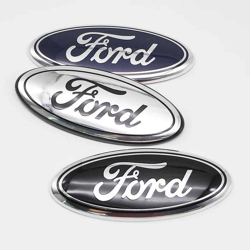 Nowa Naklejka Samochodowa 2026 1 szt. 17,5 cm Emblemat Przód Tył Samochodu Odznaka Bagażnik Maska Naklejka Dekoracyjna Do Ford Edge Escape Fiesta Transit Ranger