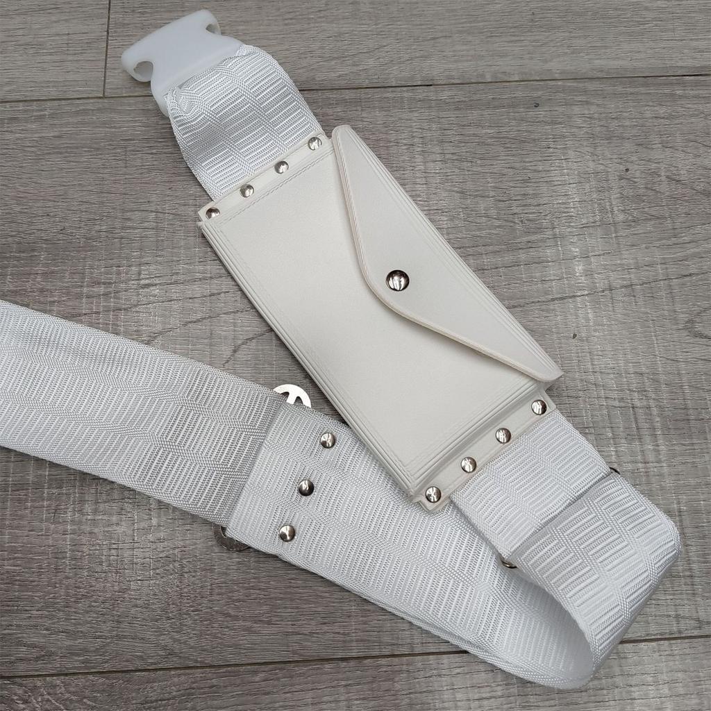 Studded Waist Belts for Jeans Pants Stretchy Wide Belt Girdle Arab Fanny Pack White Belt Bag for Cowboy Girdle