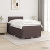 Box Spring Bed with Mattress Dark Brown 120 x 190 cm Fabric