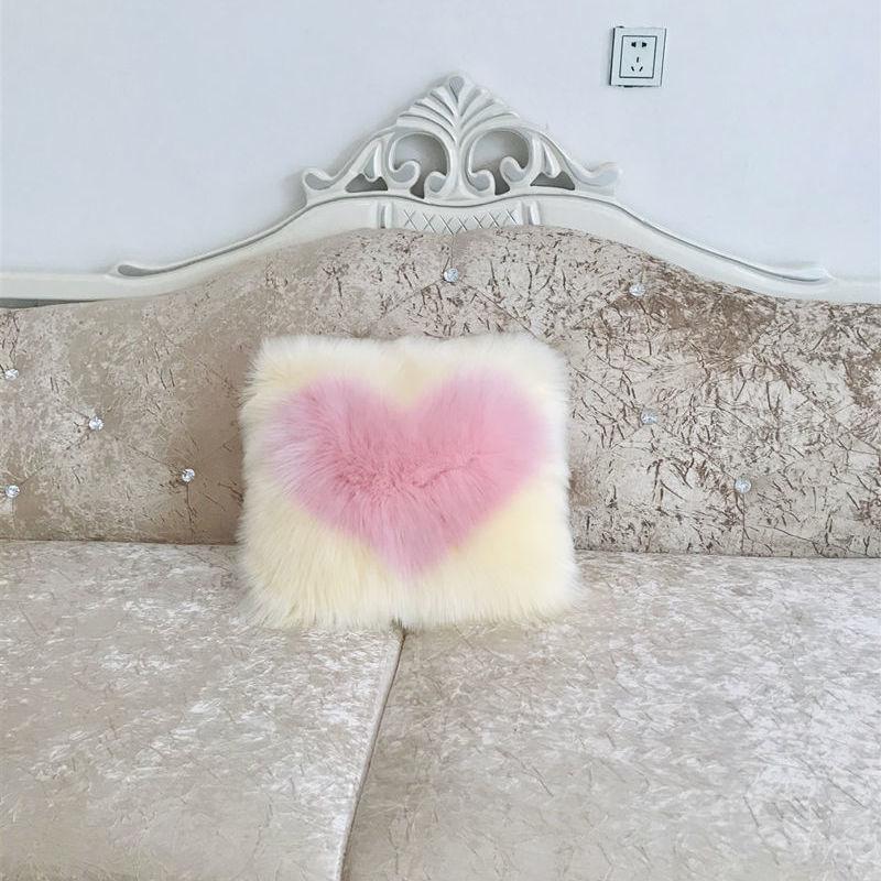 Flauschiger Kissenbezug aus Fell, langer Kissenbezug aus Plüschwolle, dekorativer weicher Kissenbezug für den Winter für Schlafsofa, Dekokissen