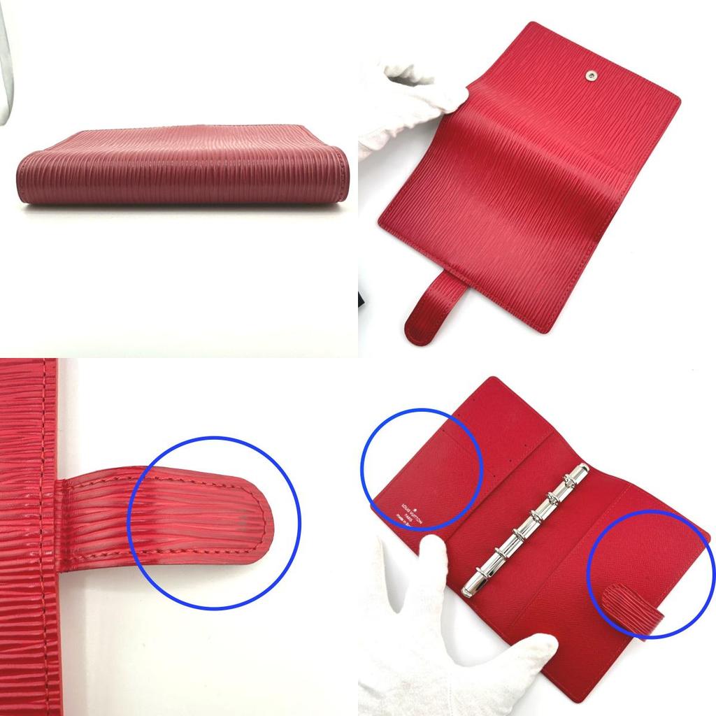 Louis Vuitton Epi Agenda PM Notebook Cover Epi Leather Red Unisex R2005E Used