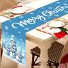 Christmas Table Runner Snowman Tablecloth Christmas Decorations for Home 2026 Navidad Noel Xmas Table Ornaments New Year 2026