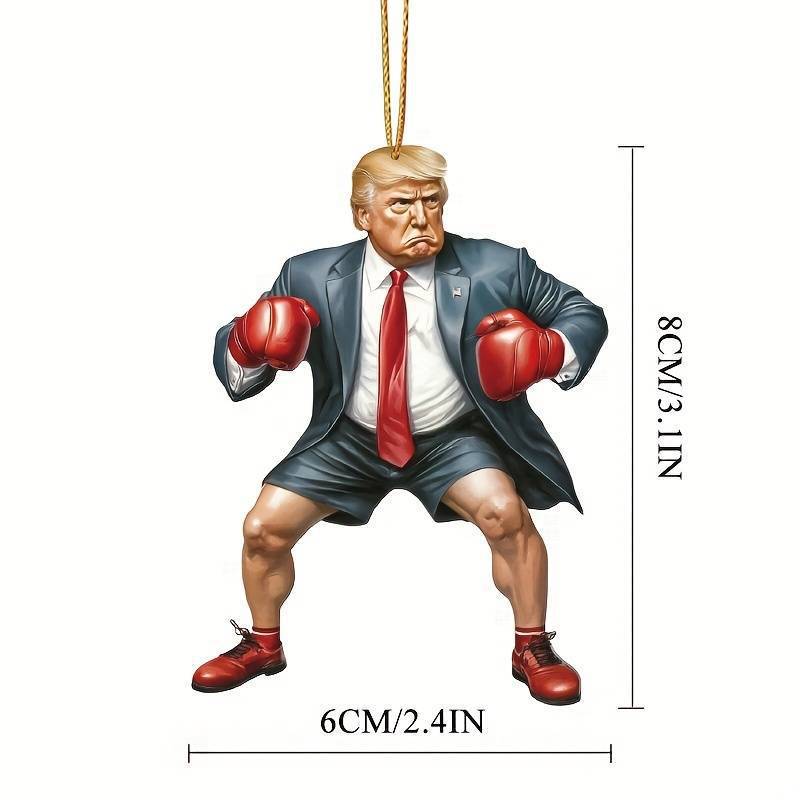 

Креативный новый мультяшный бокс Трамп ожерелье кулон акриловый самолет украшение для интерьера автомобиля рюкзак кулон