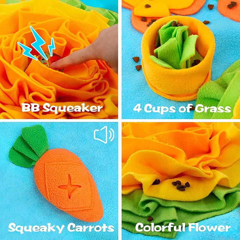 Large Snuffle Mat Dogs Slow Feeder Puzzle Toy Pet Enrichment 50x80cm Plush Interactive Feeding Pad