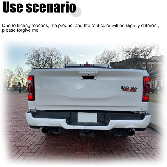 2Pcs Car Bad Ass Edition Emblem, 3D Fender Badge Decal Replacement, Auto Accessories for Tailgate Front Grille Hood Trunk Compatible with Car