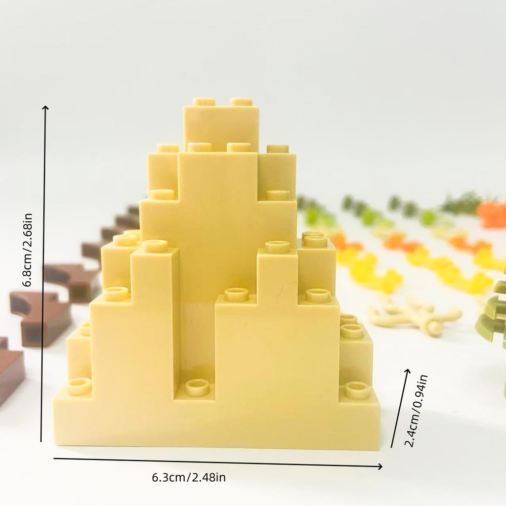 100PCS Autumn Plants MOC Building Blocks DIY Toys Mountain Pine Trees Grass Fallen Leaves Compatible Blocks Bricks