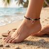 Bracelets Double Layer Anklet Rope Weave Women Jewelry Decoration Crystal Pendant Anklet Women