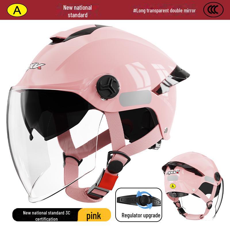 A3 New 3C Certified Electric Car Half Helmet for Men & Women - Summer Sun Protection, Universal Safety for All Seasons.