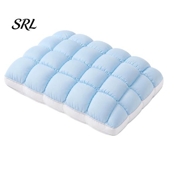 Plush Cushioned Pillows for Bedroom Cooling Quilted Puff Pillow, Cloud-Like Bed Down Alternative Washable Bedding Accessories Fluffy Cloud Pillow Side