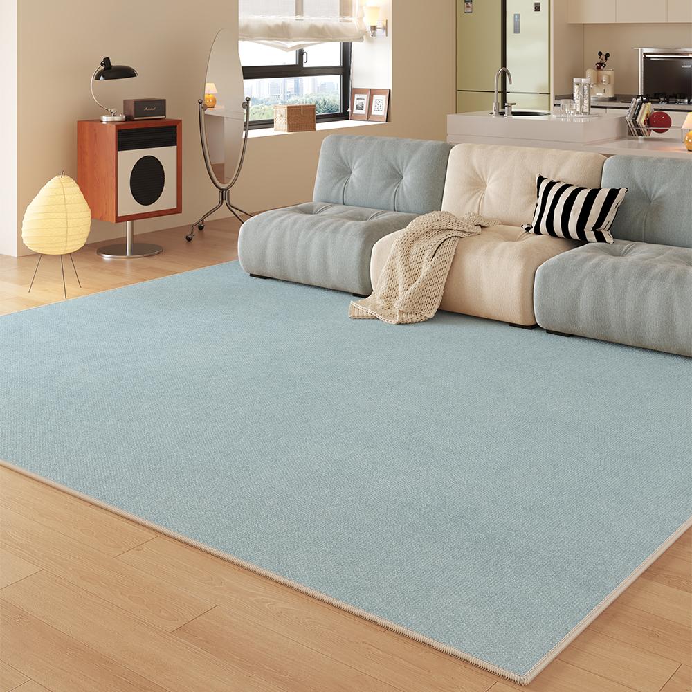 VIKAMA Cream-Style Living Room Carpet, Simple Solid Color, Easy To Maintain, Cloakroom And Bedroom Floor Mat, Home Decoration