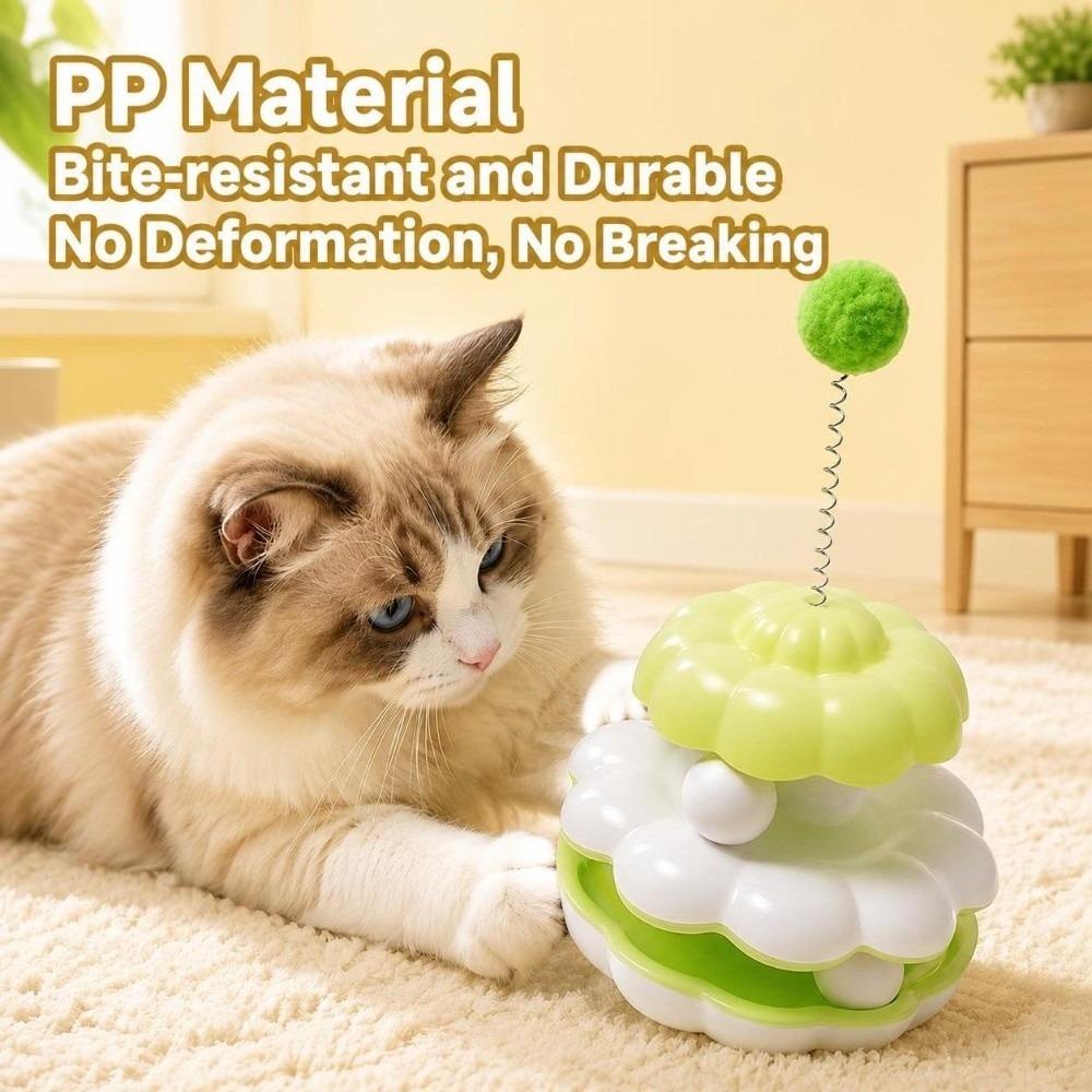 Spring Toy Interactive Cat Toy Plastic Tumbler Cat Toy Cat Turntable Toy  Boredom Relief Activity