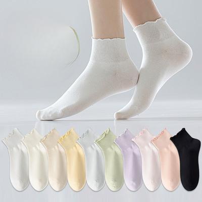 Knochenlose Socken für die Zeit nach der Geburt, Dünne Baumwollsocken für Damen im Sommer, Lockere Kurzsöckchen, Breitere Spitzen-Kurzsöckchen, Atmungsaktive Socken mit Pilzrand