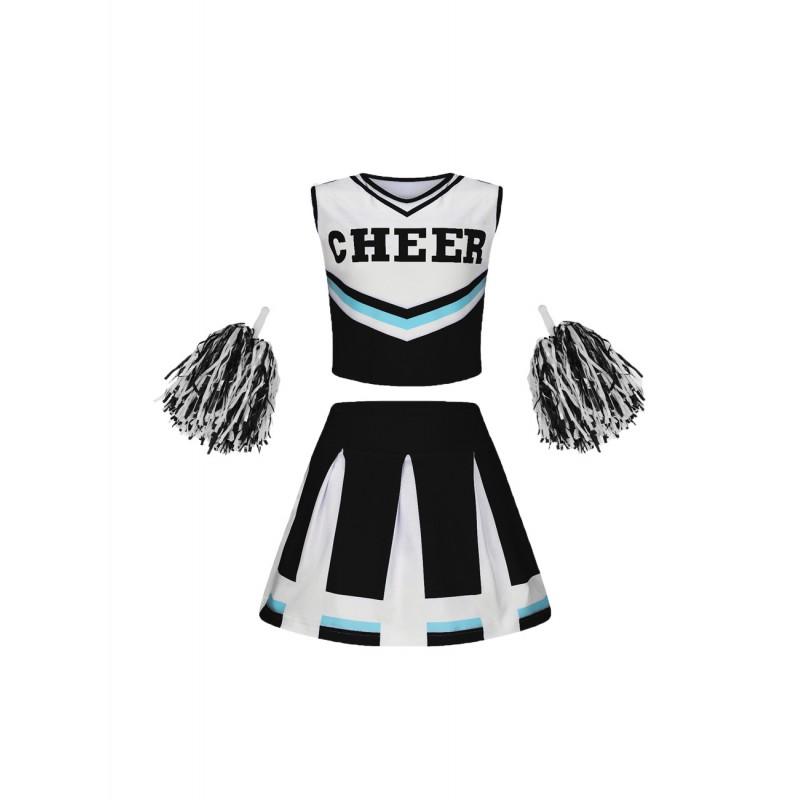 Girls Cheerleading Uniform Kids Stage Performance Outfit School Sports Meet Dance Costume