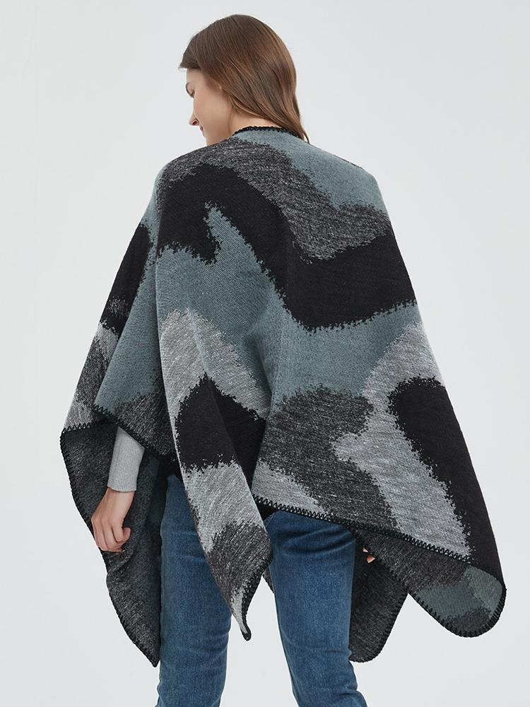 Women Scarf Layers Poncho Elegant Lady Print Wrap Shawl Casual Scarve Capa Para Mujer Pashmina Party Prom Cloak Winter New