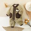 Autumn-Winter Baby Boys' Fleece & Cotton Long Sleeve Jumpsuit