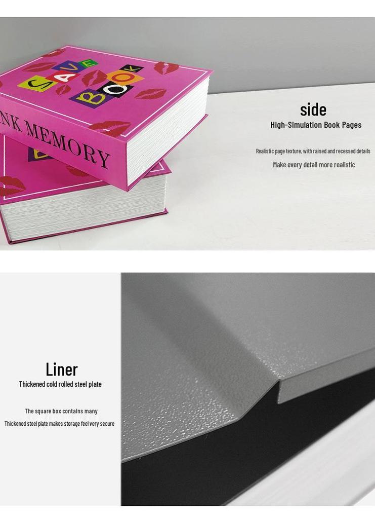 Large Creative Book Safe with Password Lock, Money Box, and Coin Bank