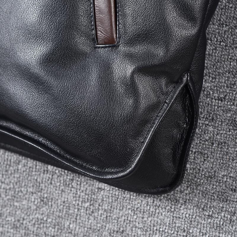 Thick Men Cowhide Leather Jacket Warm Genuine Cow Leather Duck Down Coat For -25~0 Degree Winter Clothing