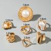 Accessories Geometric Irregular Pearl Alloy Vintage Ring Personality Premium Ring Set