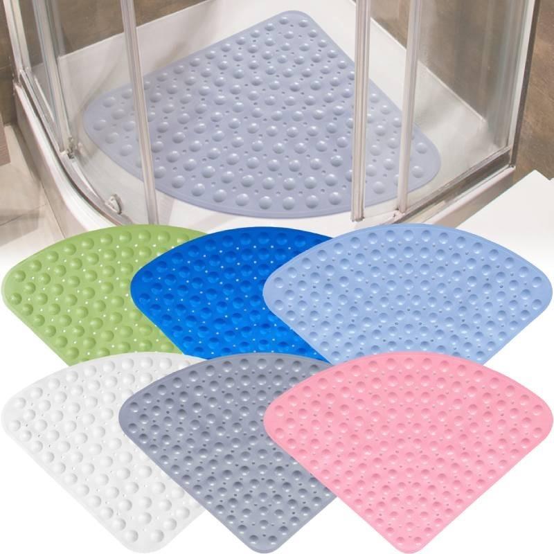 Comfortable Triangle Shower Mat Non-slip Bath Mat Anti-skid Bathroom Mat Durable Plastic Pvc Tpr Washable