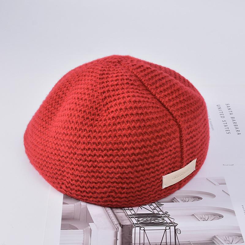 

Style Beanie Hat With Airy Knit Warmth For Winter And Fall Fashion бордовий
