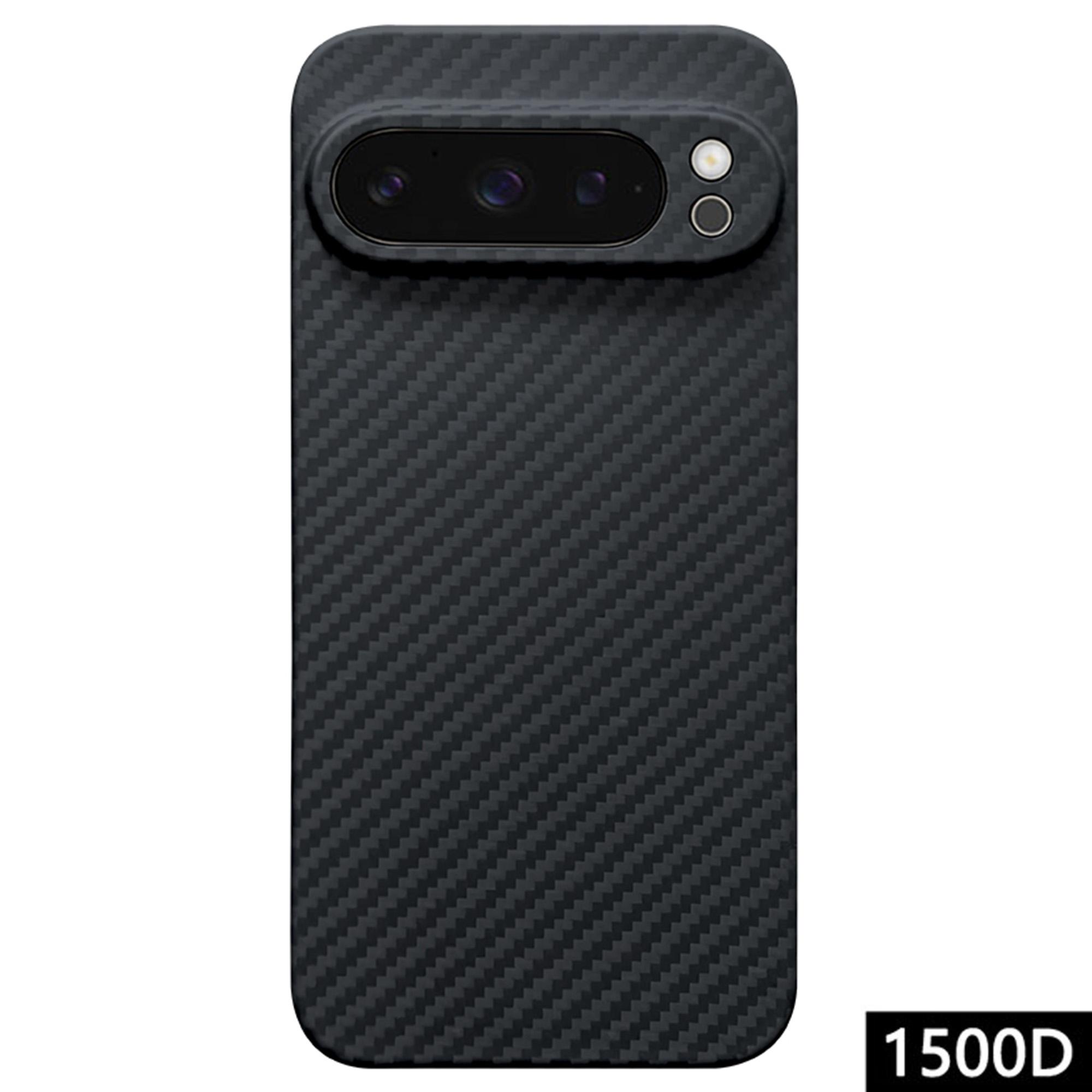 

Для Google Pixel 9 Pro Чехол Защита от царапин Арамидное волокно Чехол для мобильного телефона (Точный вырез линзы) Black